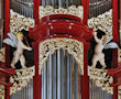 Carved angels, Pipe shade carvings, Saint Joseph Cathedral, Columbus